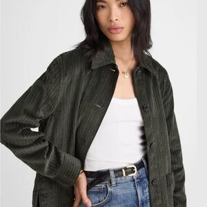 Madewell Corduroy Chore Jacket Graphite Green